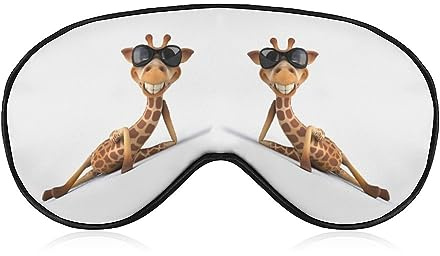 3D lustige Giraffen-Schlafmaske für Männer, Frauen, Teenager, Kinder, Nachtschlaf, Augenschatten, Komfort, für Reisen, Yoga, Nickerchen