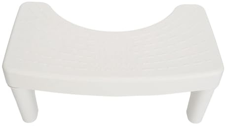 BROLEO Repose-pieds pour déjections de toilettes, surface antidérapante robuste, tabouret de toilette épais, portable et stable pour la maison (blanc), BROLEOobi4k2w9sq-11