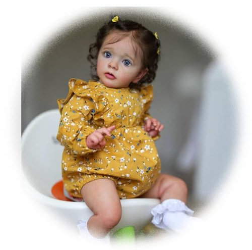 Reborn Puppen Mädchen 24 Zoll 60cm Lebensecht Babypuppe Wie Echtes Baby Silikon Neugeborene Baby Toddler Mädchen Mit Weicher Stoffkörper