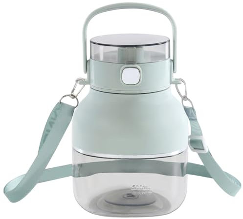 EUROXANTY Batidora de Vaso Portatil | 500 ml de Capacidad | Eficiencia Energética | Tecnología de Cuchillas | Materiales de Calidad | Corte preciso | 21 cm (Verde)