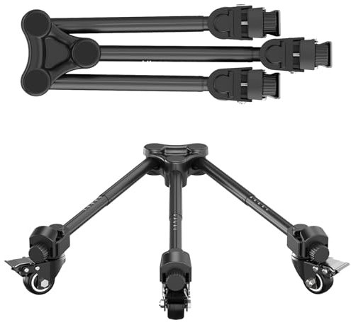 ULANZI AT02 Tripod Dolly, Longueur de Jambes Ajustable pour Trépieds de Caméra AT01, Charge Max. 20kg