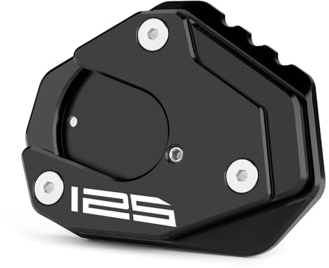Modeer Kompatibel mit K.T.M Duke 125 2011~2023 Motorrad CNC seitenständer Fußseiten Verlängerungspolster 125 duke duke125 Zubehör (Schwarz)
