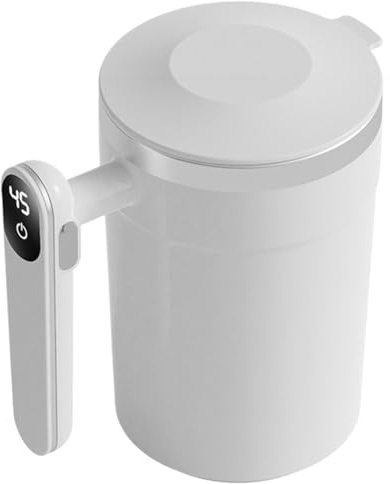 Electric Coffee Mug - Heated Coffee Mug, Magnetic Coffee Mug | Smart Heated Coffee Cup, USB Rechargeable Beverage Warmer Mug, Automatic Stirring Coffee Mug,