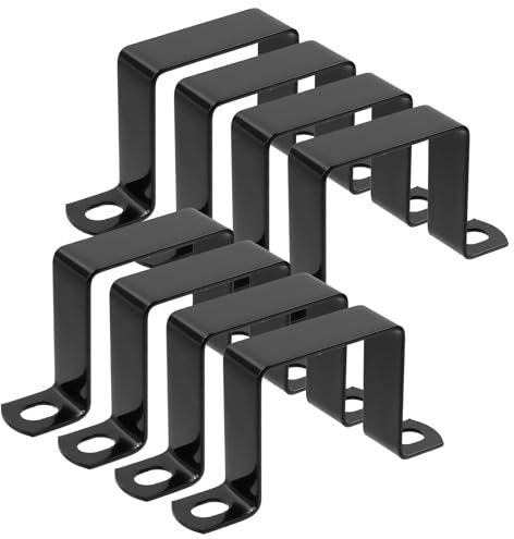 Semetall 2x2 Square Tube Strap Clamp - Stainless Steel U-Shaped Heavy Duty Clamps, 8-Pack Corrosion-Resistant Pipe Brackets for Plumbing, Furniture & DIY Projects