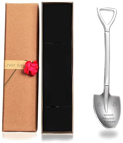 Personalisierbarer Edelstahl Löffel mit Gravur - Kaffee Dessert Löffel Personalisiertes Geschenk für Frau, Tochter, Mutter, Großmutter - Individuelles Geschenk für Hochzeit, Geburtstag, Weihnachten