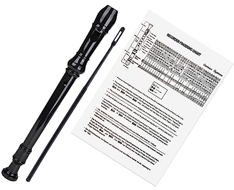 JOINPAYA 8loch Kunststoffblockflöte Mit Reinigungsstab Abs-harz Traditionelle Blockflöte Blasinstrument Handbuch Enthalten Einfache Spielweise
