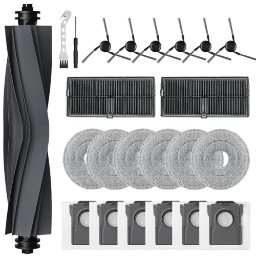 22 D'accessoires pour Dreame L10s Ultra Gen 3/X40 Ultra/L40 Ultra/X40 Ultra Complete/X40 Master/L50 Ultra AE/Mova P50 Pro Ultra,Brosse Principale/Latérales Sacs à Poussière Tampons de Nettoyage Filtre