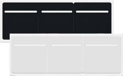 WSHuayee Tax Disc Holders, 3 in 1 Car Windscreen Parking Permit Holder, Self Adhesive PVC Road Tax And Insurance Certificates/NCT Holder for Car Van Truck Jeep Caravan (Black+White 2 Pcs)