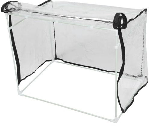 TOYANDONA Mini-Serrage de Jardin Portable 60X40X40 CM Serrage à Semis en Fibre avec Toit Plat Transparent Petite Tente Hivernale Résistante Gel pour Fleurs Légumes et Jardinières