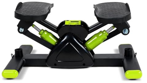 Mini Stepper Fitness Casa,Mini Stepper Machine con Bande di Resistenza e Conteggio Calorie, Gradini per Esercizio,Capacità di peso 330lbs, Struttura in Acciaio Inox Pedali Antiscivolo