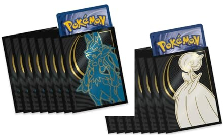 Fundas oficiales para cartas Pokemon TCG – Mega Evolution ETB Exclusive! (Lucario/Gardevoir Design) [Los estilos pueden variar!] 65 unidades – Protectores de cartas – Torneo Legal