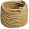 GreenSun Textilkabel 3 adrig - 5 Meter 3 x 0,75 mm² Lampenkabel Vintage Stoffkabel Retro Kabel Stoffummantelt Stromkabel mit Seil Gewebekabel Jute