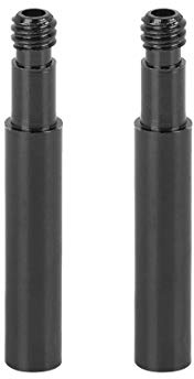 X AUTOHAUX 40mm Aluminum Alloy Bike French Type Valve Extender Extension Black 2pcs
