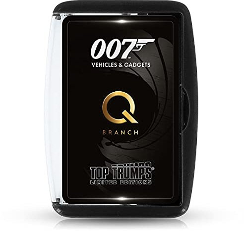 Top Trumps James Bond Gadgets and Vehicles Limited Editions Card Game, play with iconic gadgets and vehicles including Aston Martin DBS, Golden Gun and the Q Boat, for players aged 12 plus