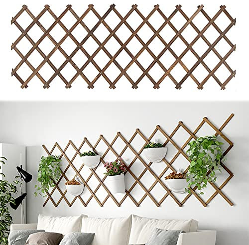 Treillis Bois,Treillis de Jardin Extensible,Support de déCoration de Fleurs de Cadre d'Escalade pour Plantes Rétractables de ClôTure,pour Plantes Grimpantes Palissade Balcon (226x73cm/88.9x28.7in)