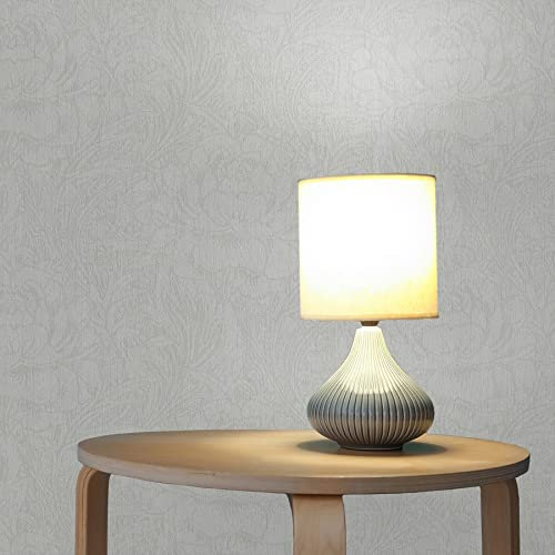 Tapet blommor Mario M1-No.3346 | fibertapet vit grå blommig natur vintage non-woven