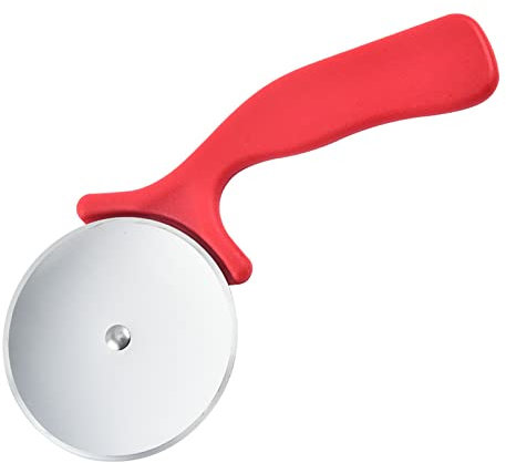 Remorui Pizza Slicer Reusable Pizza Cake Slicer Baking Accessories Bakeware Plastic Handle Red