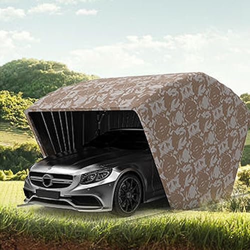 Tenda per Auto Telecomandata, Posto Auto Coperto Pieghevole con Apertura con Una Chiave Completamente Automatica, Posto Auto Coperto per Garage Portatile Anti-Neve,5.9 * 2.5 * 2.45M/19 * 8.2 * 8ft