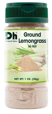 Hierba Limón en Polvo 30 g Lemongrass Citronela Vietnam Frasco Dosificador para Currys Sopas Marinados Wok e Infusiones