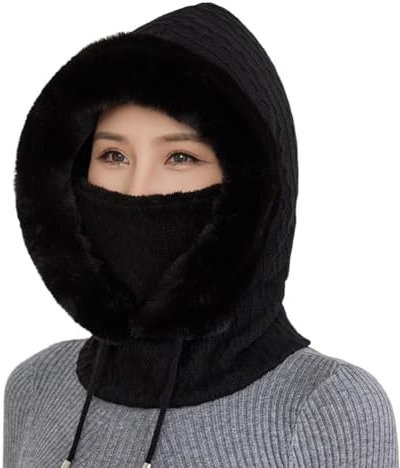 Warme Plüsch-Fahrradhaube Fleece Winddichte Skimaske Zum Radfahren Motorradmaske Damen Schal Schlupfmütze Skimaske Halbe Snowboard Helm Frauen Rosa
