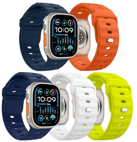 MoKo Correa Reloj para Apple Watch Ultra 2 49mm 45mm 44mm 42mm para Hombres y Mujeres, Correa Deportiva Silicona para iWatch Series 9 8 7 6 5 4 3 SE Ultra 2 1