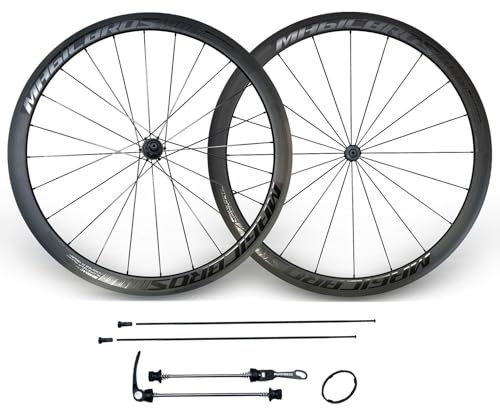 HZXQCVB Felgenbremse Rennrad-Laufradsatz 700C Doppellagige Aluminium-Felgen Schnellspanner 20/24Loch Naben Für 8/9/10/11/12 Gang Kassette Vorder- Und Hinterrad, Mattschwarz