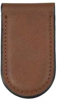 ONE SHOP di Bracalente Piero Hombre sujetapeles cartera ecopiel dinero clip billetes mujer imán billetes magnético clip billetera monedero accesorios cartera ovalada, marrón, 6 cm, Clásico