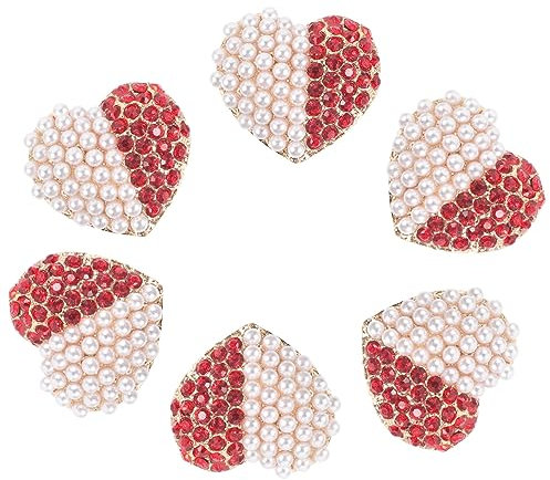 TEMPNAP 6stücke Herzbrosche Herz Pin Abzeichen Schal Brosche Pin Frauen Schmuck Dekorative Brosche Für Kleidung Accessoire Für Partys Büro Und Alltag