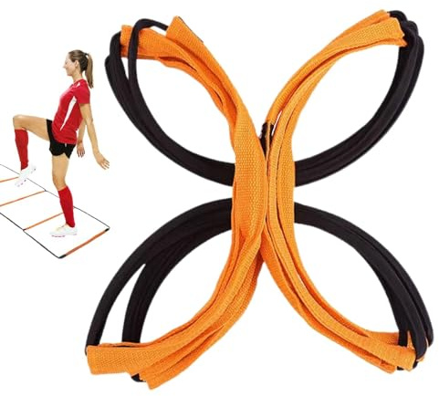 Fitness Agility Ladder - Training Hurdles with Durable Straps for Speed and Coordination | Speed Training Kit for Athletes in Football, Tennis, Basketball, Volleyball, Badminton, ES