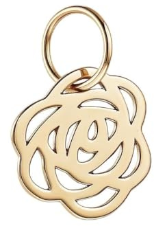 Pendentif Femme – or rose 18 carats – 0.24 gr – fleur de rose, bijou artisanal – Valeur refuge – Idée cadeau – poinçon 750 – Certificat d’authenticité – Salia Gold Paris