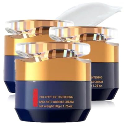 Crème pour le Visage, Crème Visage Anti-Âge aux Polypeptides Japonais - Réduit Rides, Ridules, Poches et Cernes - Hydratante et Raffermissante - Pour Hommes et Femmes (150g)