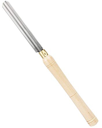 KIMISS Herramienta de Torneado de Madera HSS, Cincel de 25 Mm para Torno de Carpintería, Herramienta de Gubia Duradera para Tallado de Precisión