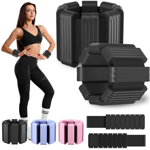 Knöchelgewichte für Frauen Männer, verstellbare Handgelenk Gewichte Set von 2 (1lb je), Tragbare Beingewichte/Armgewichte, Handgelenk & Knöchelgewichte Armband für Yoga, Pilates
