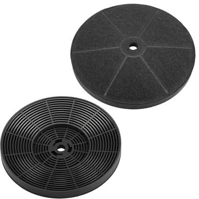 2 Pcs Carbon Filter, Cooker Hood Filter Replacement, Charcoal Cooker Hood Filter, Extractor Fan Filters, Extractor Fan Filters,Compatible with CDA SIA2 CHA15 and Other Charcoal Filters For，Blcak