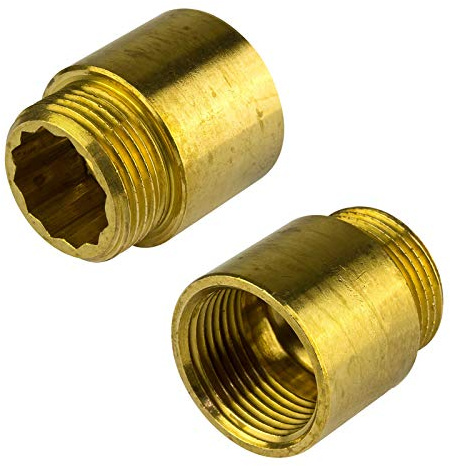 Stabilo-Sanitaer Messing Hahnverlängerung 1 Zoll x 50 mm DN25 Gewindeverlängerung Rohrverlängerung Fitting