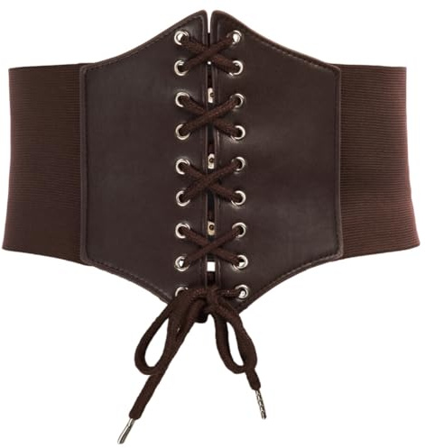 GRACE KARIN Sexy Slim Fit Underbust Waist Belts Corset(XL, Coffee)