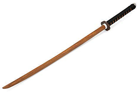Martial Arts Wooden Bokken With Roped Handle - Red Oak