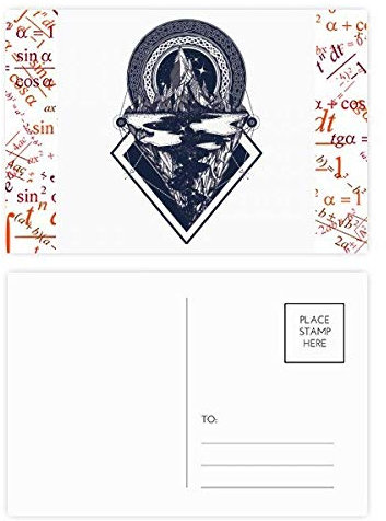 Iceberg Starry Sky Stream Art Pattern Formula Postcard Set Thanks Card Mailing Side 20pcs