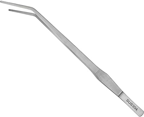 Extra lange 380 mm gebogene Pinzette aus Edelstahl – Aquarium-Aquarium-Werkzeuge für Wasserpflanzen – Schlangen-Eidechsen-Riesen-Reptilien-Fütterungspinzette