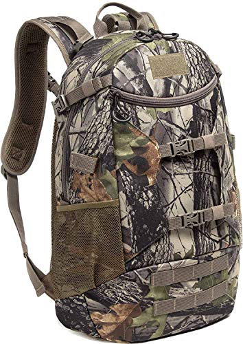 AIRTTUZ Jagdrucksack Outdoor Daypack Jagdrucksack für Männer mit Regenschutz, Camo, Large, Daypack Rucksäcke