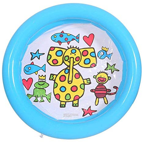 Settoo Kleine Planschbecken für Kinder, aufblasbare Pools, Planschbecken für Kleinkinder, weicher aufblasbarer Boden, tragbarer Mini-Familien-Schwimmbad, rund, 65 cm