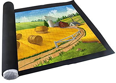 PIANETA Puzzleunterlage aus Vliesstoff Puzzlematte Puzzlerolle Aufbewahrungrolle Teppich für bis zu 1500 Teile, Praktisches Zubehör zur Aufbewahrung von Puzzles