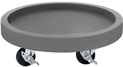 YXCKG Carrello per Piante in Vaso con Ruote Plant Caddy Heavy Duty Fioriera per Interni da Esterno Vassoi mobili Rotondi per Piante con rotelle in Metallo con Freno (Color : Grey, Size : 60cm/23.6In)