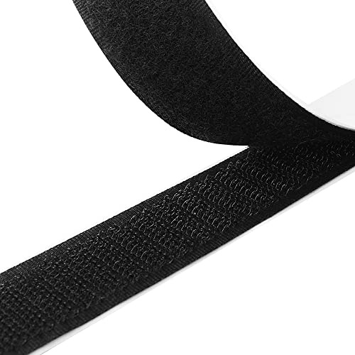 TRIXES Rouleau de 10 m de ruban auto-agrippant – Ruban adhésif double face solide – Bandes noires très résistantes pour une utilisation en intérieur et en extérieur pour accrocher et coller des objets