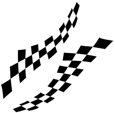 iSpchen Autoaufkleber, 1 Paar Kariert Aufkleber, Seitenschweller Auto, Personalisierte Sticker, Karosserie Streifen, Außen Dekoration, PVC, Schwarz