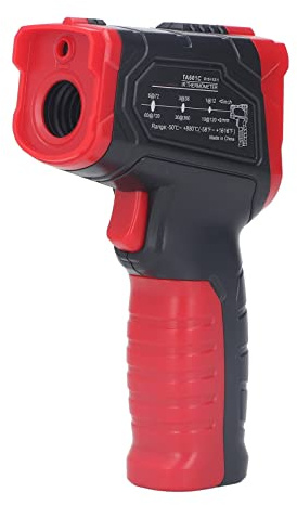 Industrielles Infrarot-Thermometer, Schwarz-Rot-Infrarot-Thermometer, Genaues ABS – 58 Bis 1616 °F, 4-stelliges Display, Tragbar für Messungen