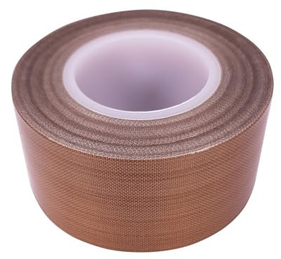 cyclingcolors 1x Nastro adesivo del teflon PTFE ad alta temperatura sigillatura sotto vuoto isolante per sigillatrici sottovuoto marrone, 30mm x 10m