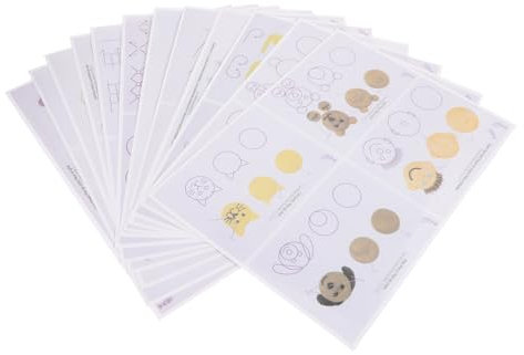 Ciieeo Cake Decorating Supplies Kit DIY Piping Drawings for Cake Decorating 23 Sheets Including 12 Paper Sheets and 1 Pp Protective Film Practice Tool for Pastry and Cupcake Decoration