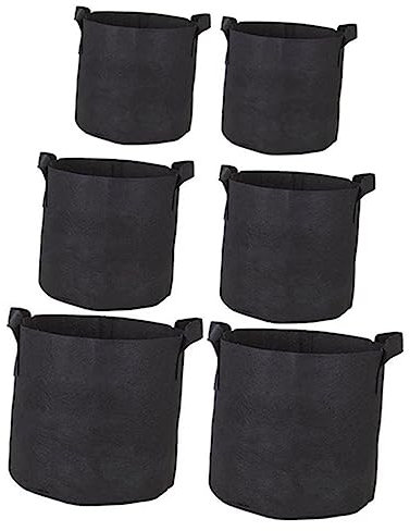 OFFSCH Lot De 5 De Plantation en Feutre De 5 Gallons De Culture Ronds pour Légumes Faciles À Utiliser Et Décoratifs pour Jardin Cour Balcon