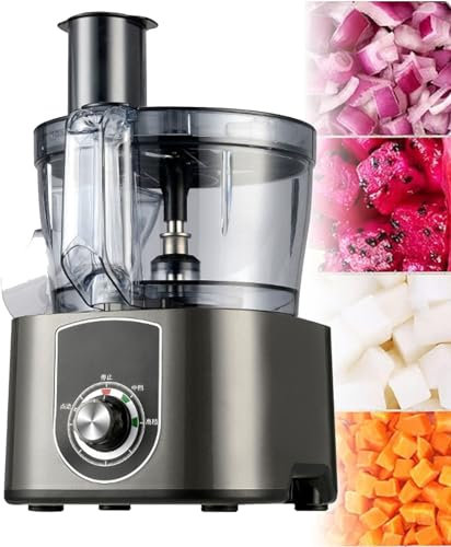 Cashwise Electric Vegetable Dicer, Commercial Vegetable Chopper Dicer Shredder Automatic Onion Potato Cutter Food Processor Fruit Cutting Machine with Dicing Knife Nets and Slicing Blade Blades,Black